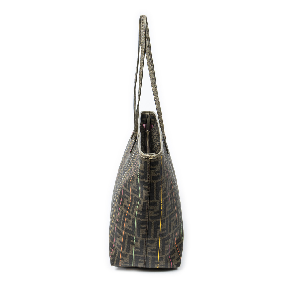 Fendi Spalmati Striped Roll Tote - Picture 3 of 8